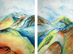 Am Fuss der blauen Berge (Doppelbild)